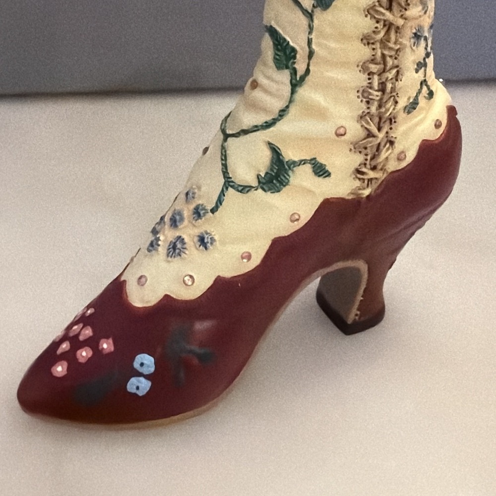 Just The Right Shoe By Raine 1998  "Opera Boot" #25005 Floral Victorian - Picture 2 of 10